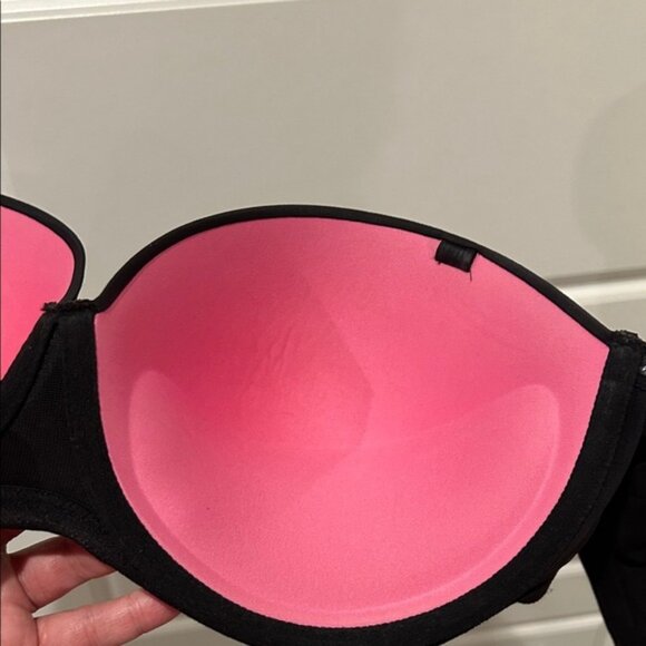 PINK Victoria's Secret Elegant Black Push Up Bra with Adjustable Straps - Picture 8 of 8